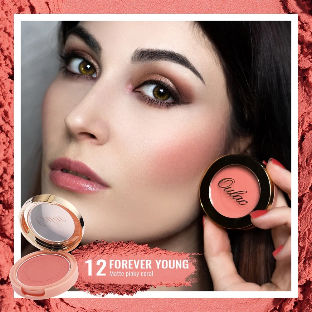 🌹 Oulac Cosmetics Blush Mono & Frost in shade N12 Forever Young 🌹 - Picture 2 of 12